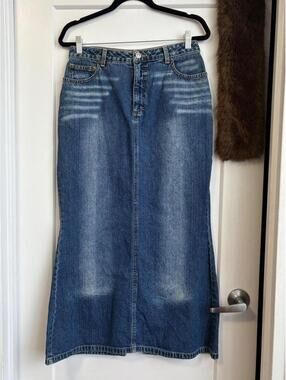 Y2K DENIM MAXI SKIRT